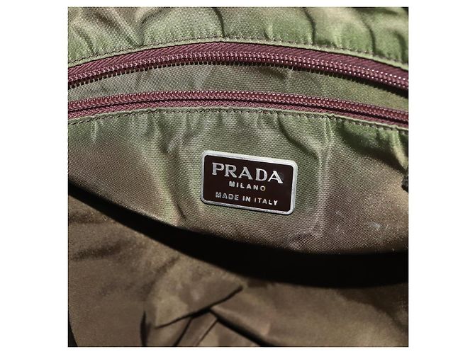 Tote Tessuto mit Harzgriff Prada Khaki - Ansicht 6