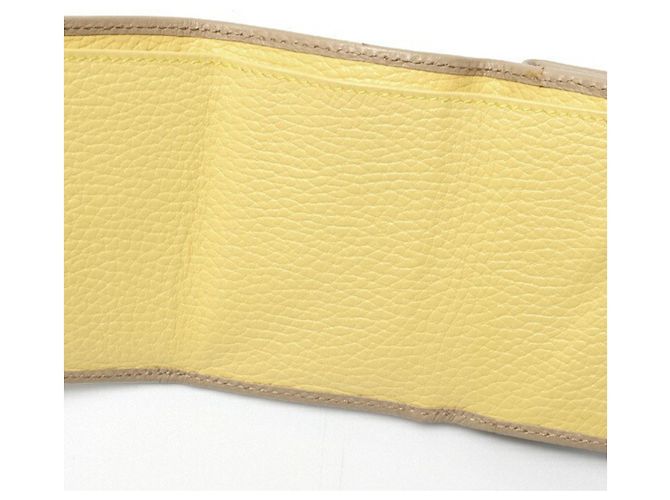 Gucci Double G Tri-Fold Compact Wallet Beige Gelb - Ansicht 5
