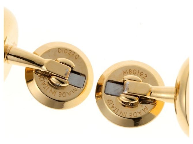 Gemelli in metallo dorato Louis Vuitton D'oro - vista 3