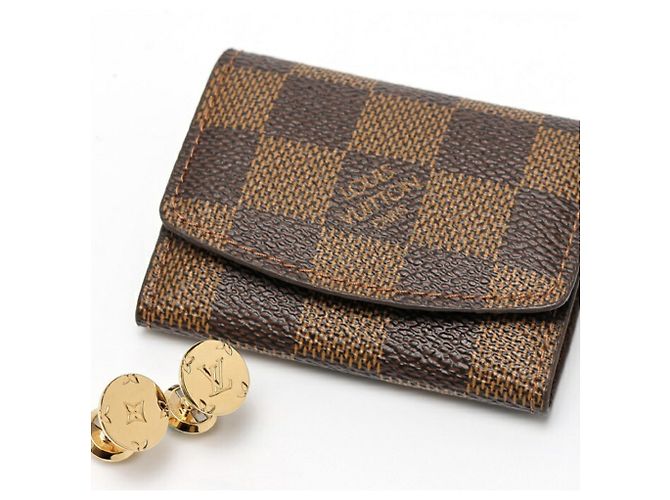 Gemelli in metallo dorato Louis Vuitton D'oro - vista 5