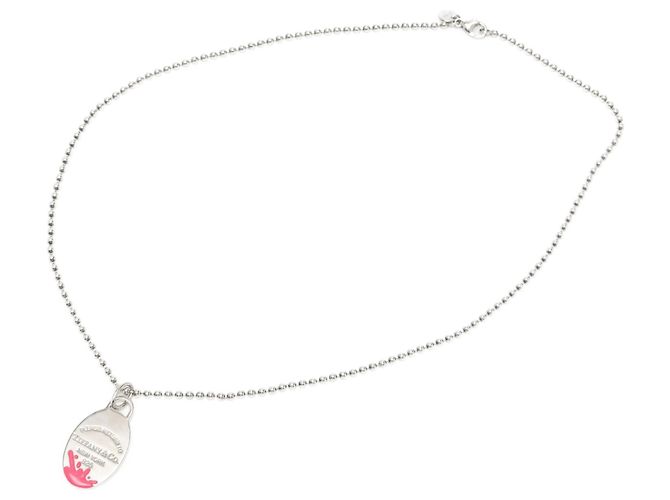 Return to Tiffany Collana con etichetta ovale Ritorno al Colore di Tiffany & Co. Argento Rosa - vista 3
