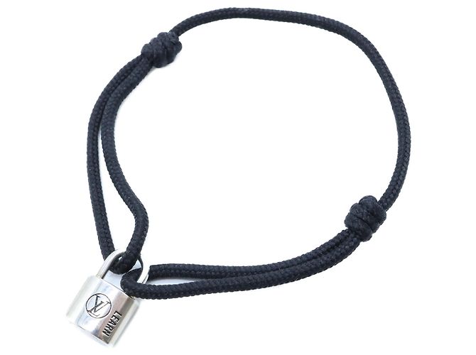 Charm lucchetto Ag925 Louis Vuitton Q05942 Bracciale Lockit Rahn in argento Nero - vista 2