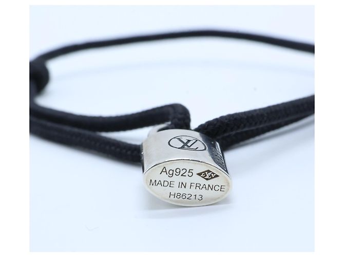 Charm lucchetto Ag925 Louis Vuitton Q05942 Bracciale Lockit Rahn in argento Nero - vista 4