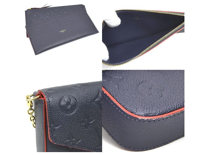 Monogram Empreinte Schultertasche von Louis Vuitton Marineblau - Ansicht 3