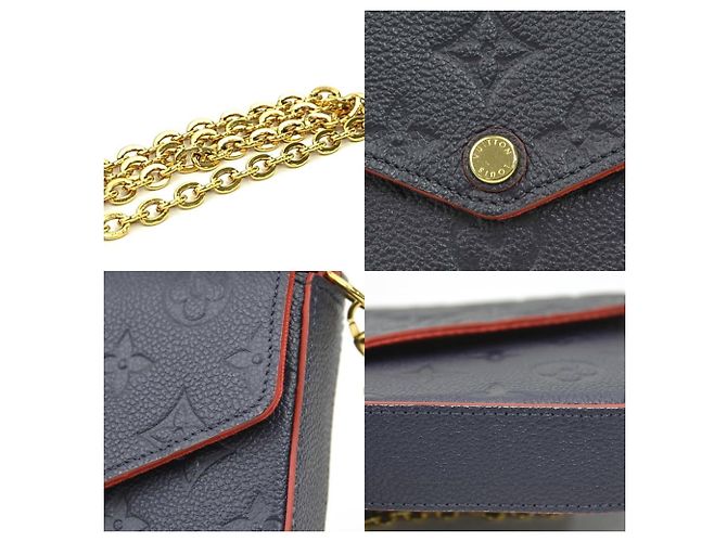 Monogram Empreinte Schultertasche von Louis Vuitton Marineblau - Ansicht 4