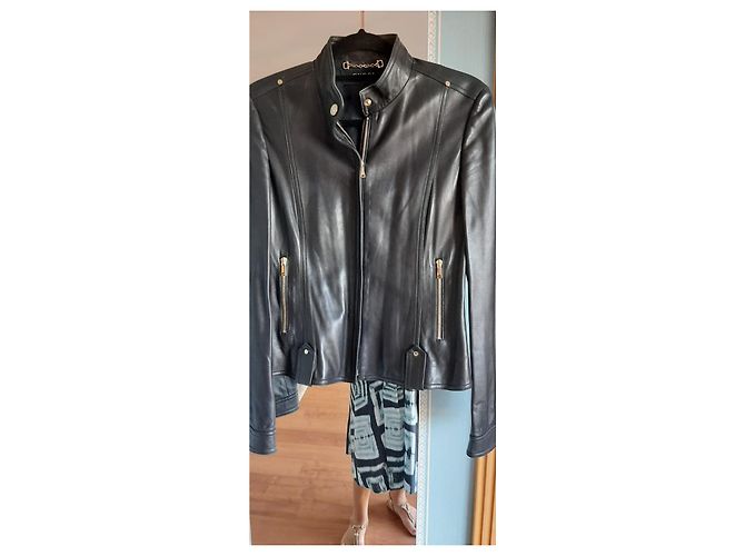 Marmont Gucci Leder Bikerjacke Schwarz - Ansicht 2