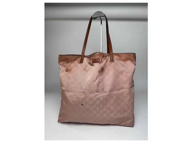 Vintage Gucci Monogram Tote Bag Pink Brown - Ansicht 13
