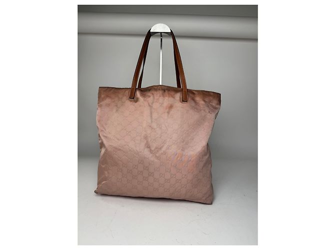 Vintage Gucci Monogram Tote Bag Pink Brown - Ansicht 14