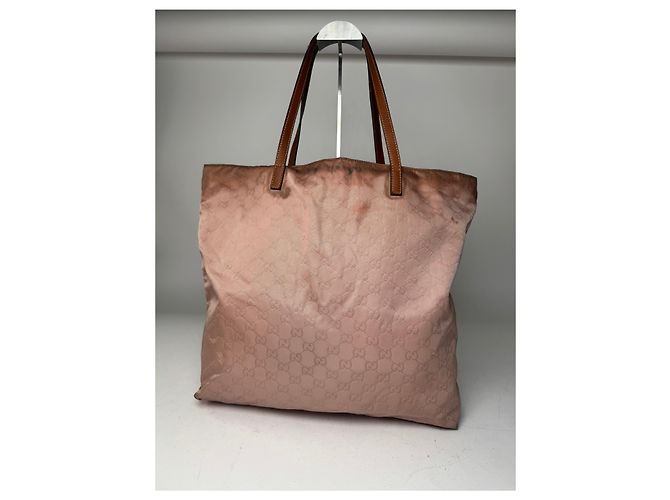 Vintage Gucci Monogram Tote Bag Pink Brown - Ansicht 2