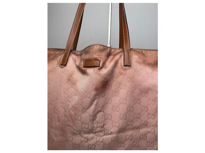 Vintage Gucci Monogram Tote Bag Pink Brown - Ansicht 7