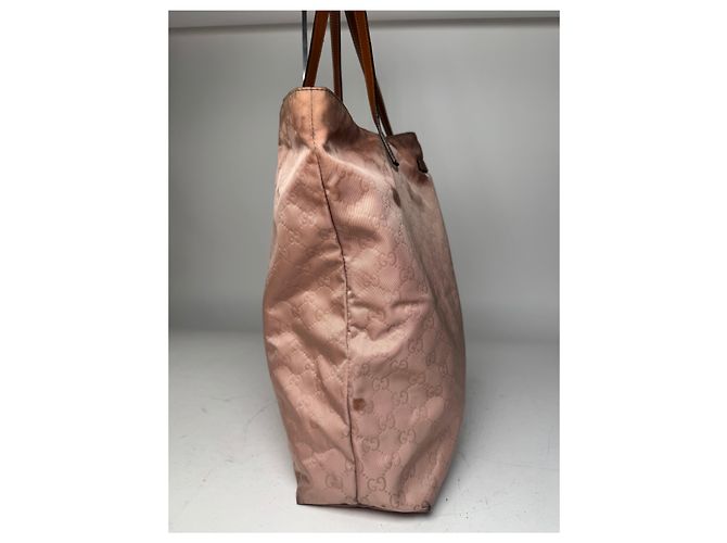 Vintage Gucci Monogram Tote Bag Pink Brown - Ansicht 8