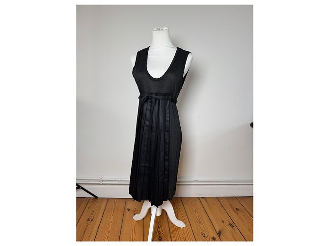 Stella Mc Cartney Vintage Stella McCartney Wollkleid Schwarz Anthrazitgrau - Ansicht 14