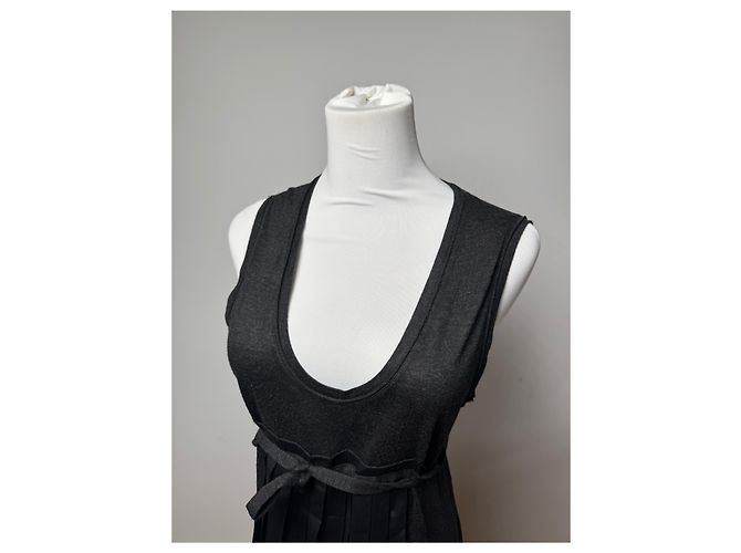 Stella Mc Cartney Vintage Stella McCartney Wollkleid Schwarz Anthrazitgrau - Ansicht 5