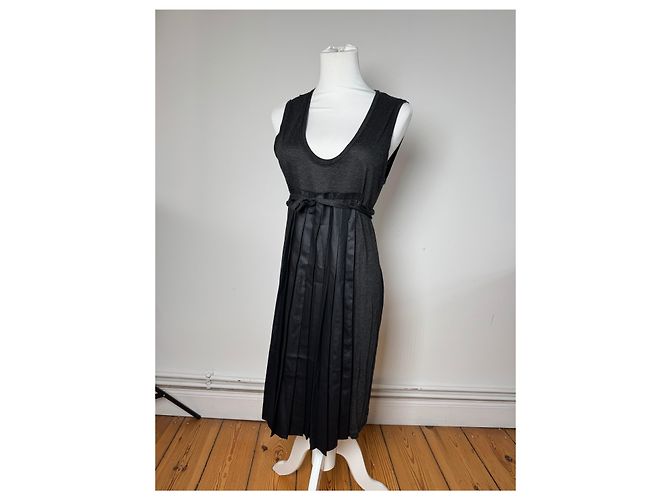 Stella Mc Cartney Vintage Stella McCartney Wollkleid Schwarz Anthrazitgrau - Ansicht 8