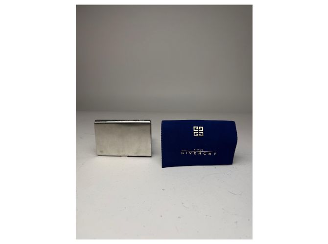 Vintage Givenchy Metal Card Holder / Cigarette Case Silver Silvery - view 2