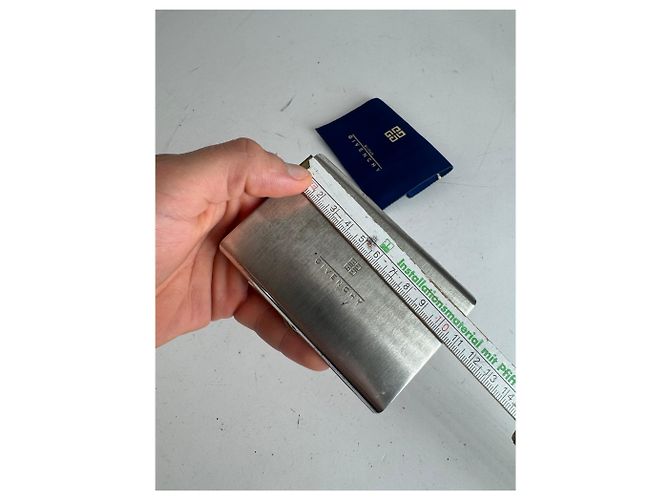 Vintage Givenchy Metal Card Holder / Cigarette Case Silver Silvery - view 6