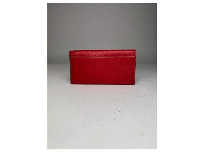 Vintage Loewe Madrid Leather Wallet Red - view 2