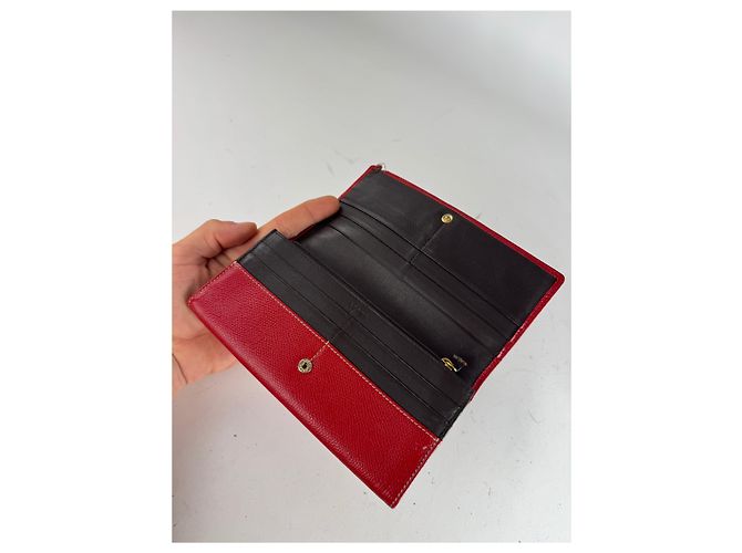Vintage Loewe Madrid Leather Wallet Red - view 3