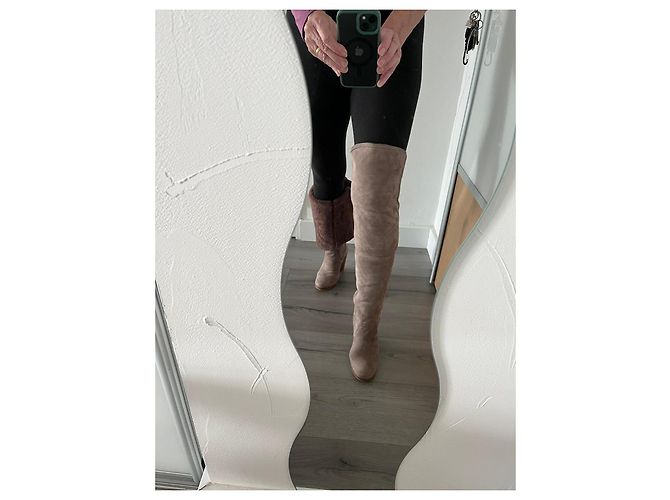 Ugg W Fiorentina Botas Altas de Gamuza Beige - vista 10