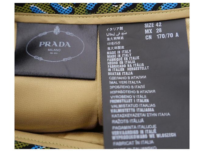 Prada Fall 2015 Droplet Print Sleeveless Jacket Blue Green - view 9