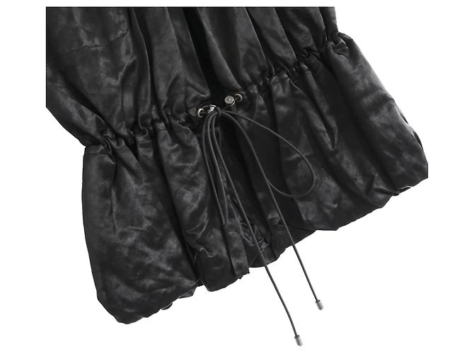 Lanvin x Alber Elbaz Spring 2006 Crinkle Satin Jacket Black - view 2