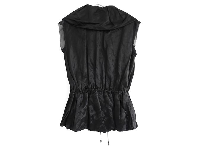 Lanvin x Alber Elbaz Spring 2006 Crinkle Satin Jacket Black - view 4