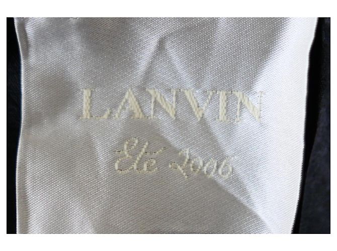 Lanvin x Alber Elbaz Spring 2006 Crinkle Satin Jacket Black - view 6