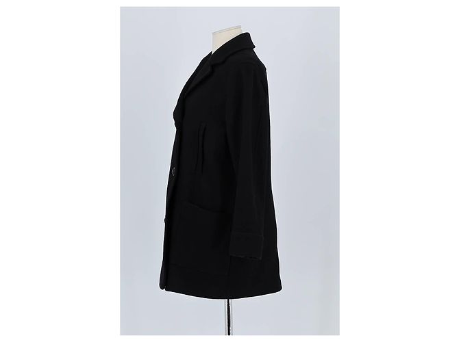 The Kooples Abrigo de lana negro - vista 5