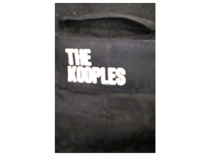 The Kooples Abrigo de lana negro - vista 7