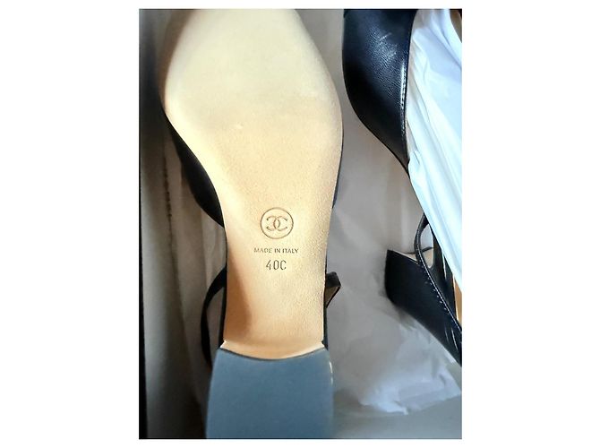 Sandalias Chanel de piel negra Negro - vista 5