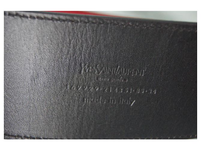 Cinto Yves Saint Laurent Vermelho em Couro Vernizado - vista 12