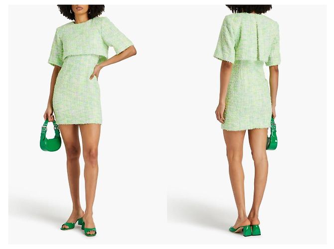 Sandro Tweed Minikleid grün Mehrfarben - Ansicht 2
