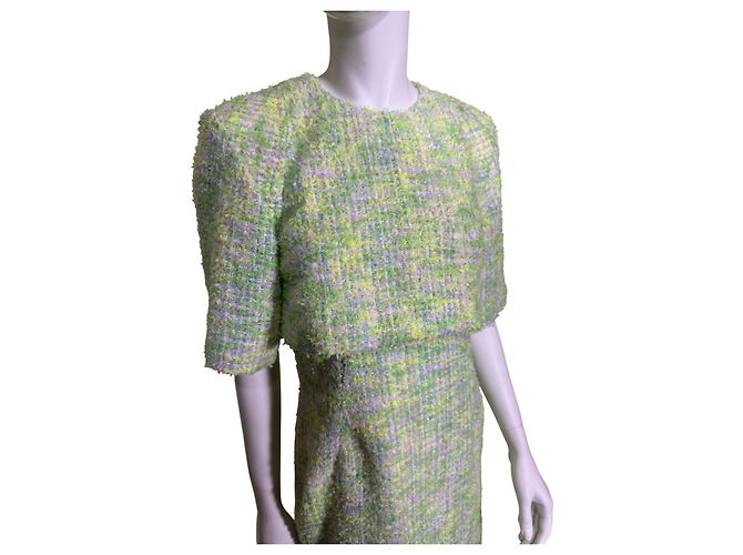 Sandro Tweed Minikleid grün Mehrfarben - Ansicht 5