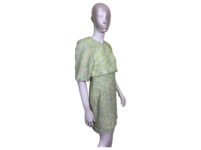 Sandro Tweed Minikleid grün Mehrfarben - Ansicht 6