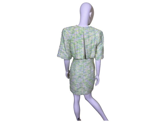 Sandro Tweed Minikleid grün Mehrfarben - Ansicht 7
