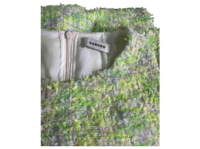 Sandro Tweed Minikleid grün Mehrfarben - Ansicht 9