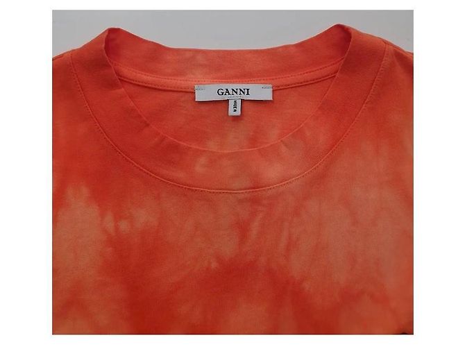 Camiseta Ganni Daisy Verbena Tie Dye Roja Algodón - vista 3