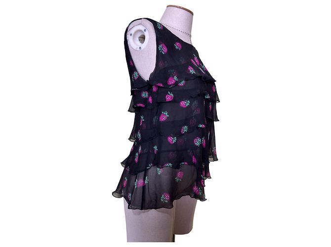 Top de seda Love Moschino morango Multicor - vista 2