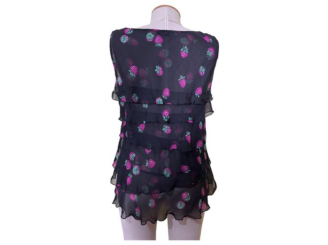 Top de seda Love Moschino morango Multicor - vista 3