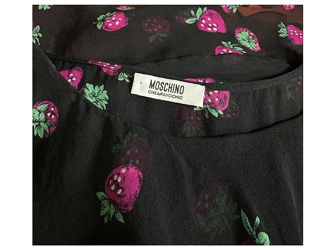 Top de seda Love Moschino morango Multicor - vista 4