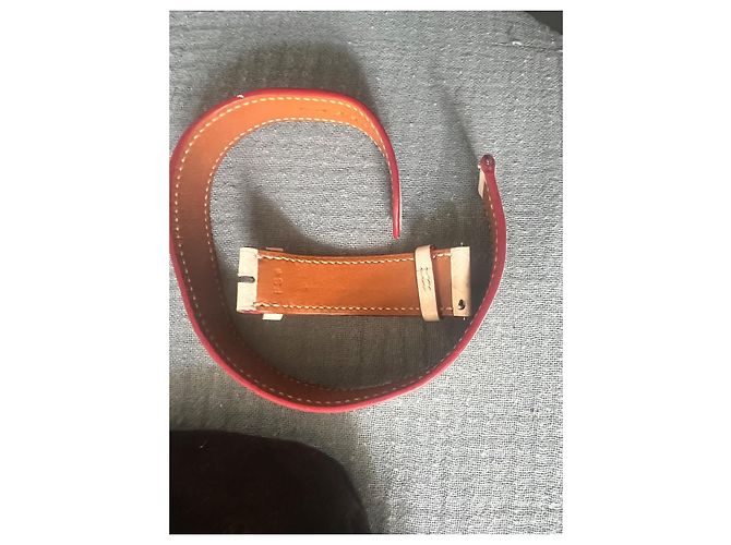 Pulseira de relógio Hermès Cap Cod GM dupla volta couro epsom branco - vista 5