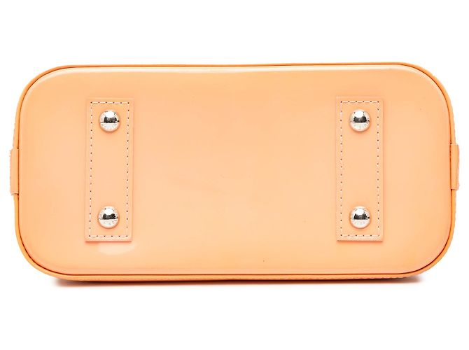 Louis Vuitton Alma BB in Vernis Monogram Arancione Jungle Dots Pesca - vista 3