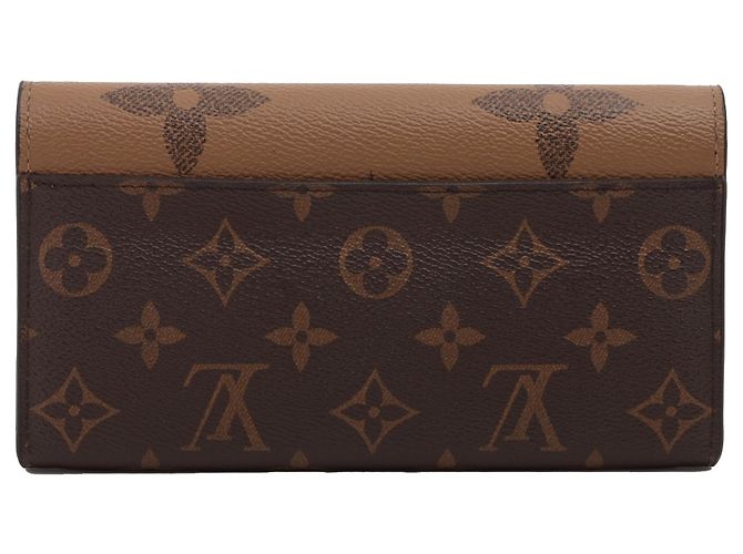 Cartera larga Sarah Reverse Monograma Marrón Louis Vuitton Castaño - vista 2