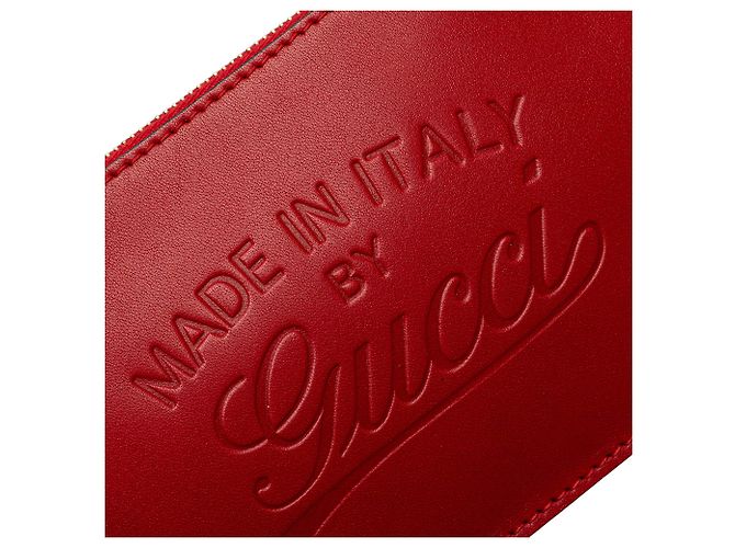 Pochette in pelle rossa Gucci - vista 7