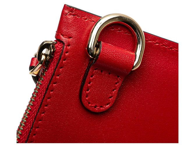 Pochette in pelle rossa Gucci - vista 9