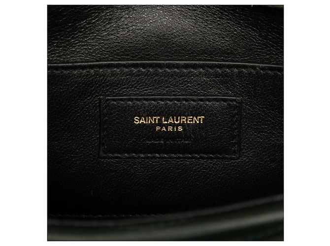 Sac Sulpice Monogram en agneau chevron vert de Saint Laurent - vue 5