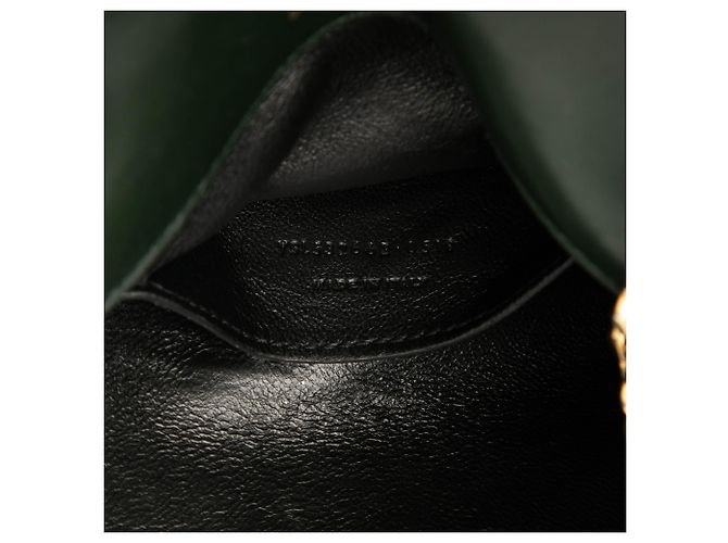 Sac Sulpice Monogram en agneau chevron vert de Saint Laurent - vue 6
