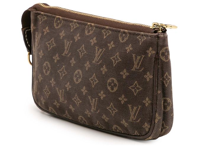 Pochette Mini Lin Bucket PM Monogram Marrone Louis Vuitton Marrone scuro - vista 2