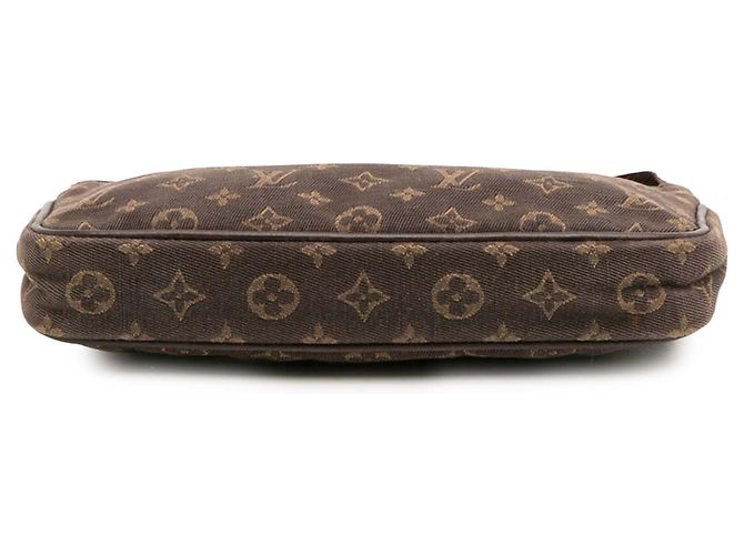 Pochette Mini Lin Bucket PM Monogram Marrone Louis Vuitton Marrone scuro - vista 3
