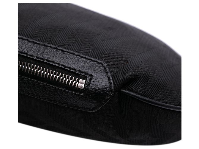 Oyster Hobo in tela con stampa zebra nera Fendi Nero - vista 10